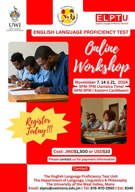 ELPT Online Workshop | The University of the West Indies, Mona, Jamaica
