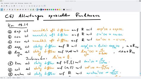 Analysis Teil Woche Der Mittelwertsatz C