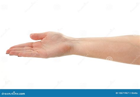 Female Hand Holding An Invisible Object Royalty Free Stock Photography