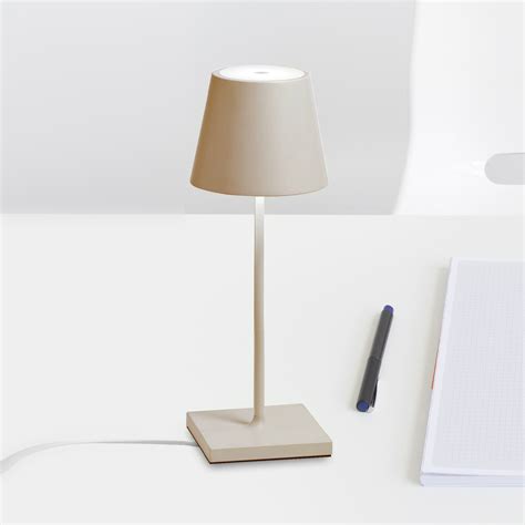 Zafferano Poldina Mini Accu Tafellamp IP65 Zand Lampen24 Nl