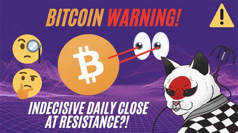 Warning Bitcoin Btc Is Showing Indecision Running Into Key Resistance