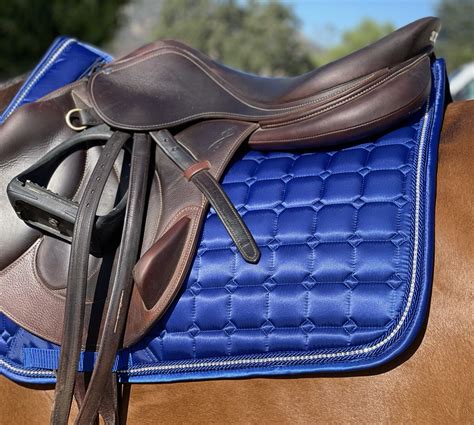 Satin Classic Jump Saddle Pad Royal Blue Saddle Pads Royal Blue