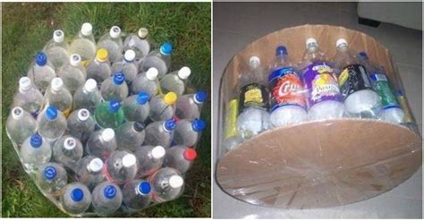 DIY Simple Ottoman from Plastic Bottles