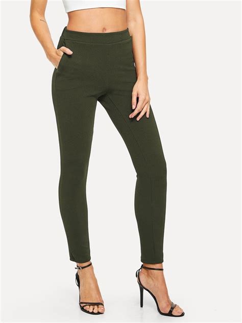 Shein Essnce Slant Pocket Skinny Pants Shein Usa