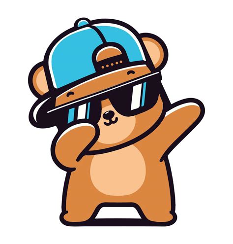 Cute Bear Dabbing Movement Cartoon Vector Art At Vecteezy