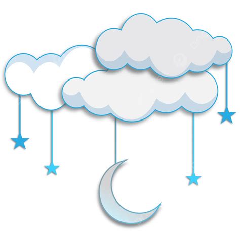 Lua Crescente Imagem De Clipart De Nuvens Vetor Png Nuvem