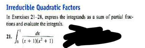 Solved Irreducible Quadratic Factors In Exercises 21 28