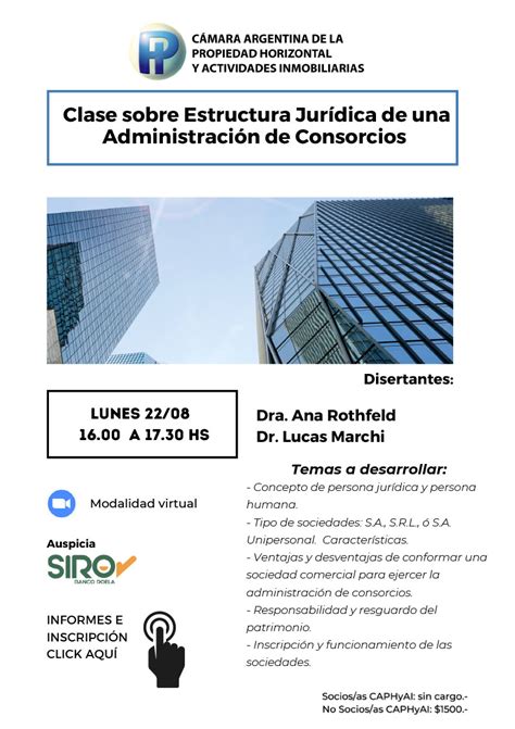 Clase sobre Estructura Jurídica de una Administración de Consorcios