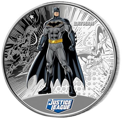 Samoa Justice League Dc Comics Batman Oz Silver Coin