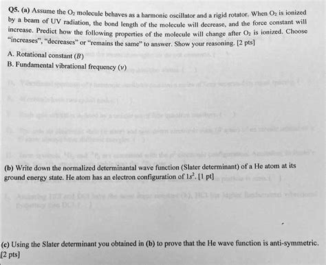 SOLVED: A.Rotational constant(B) B.Fundamental vibrational frequency(v ...