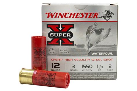 Winchester 12 Gauge 3 In 1 1 8 Oz 2 Shot Hi Velocity Steel Super X 25 Box Sportsman S Outdoor