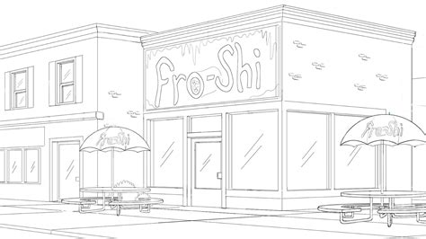 How To Draw A Restaurant At How To Draw