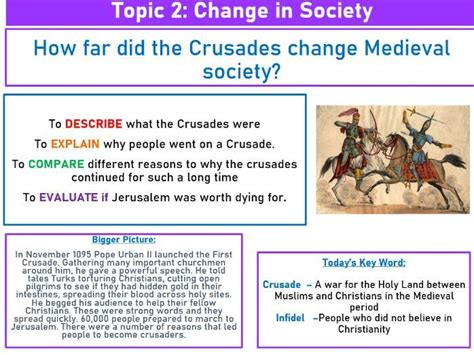 How Far Did The Crusades Change Medieval Society Teaching Resources