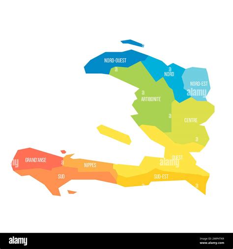 Hait Mapa Pol Tico De Las Divisiones Administrativas Imagen Vector De