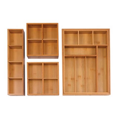 Seville Classics 4 Piece Bamboo Expandable Drawer Organizer 1 Unit Kroger