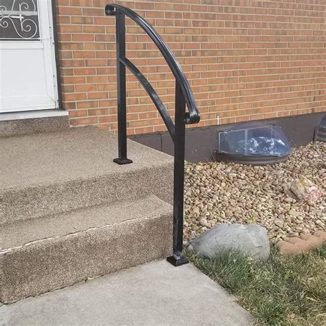 Vevorbrand Step Handrail For Outdoor Stairs Metal Handrail Step