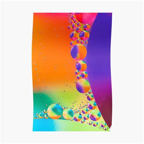 "Colorful close up of oil drops in water" Poster for Sale by philippemx