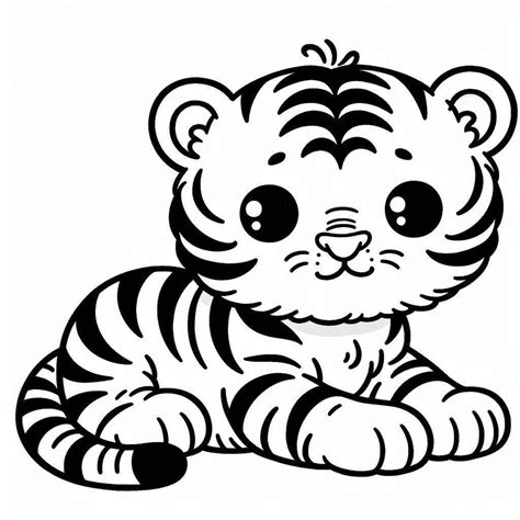 Coloriage Tigre Pour Les Enfants De 5 An Télécharger Et Imprimer