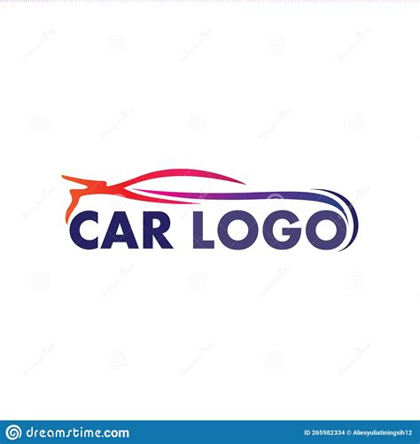 Auto Car Logo Design With Concept Sports Car Vehicle Icon Silhouette