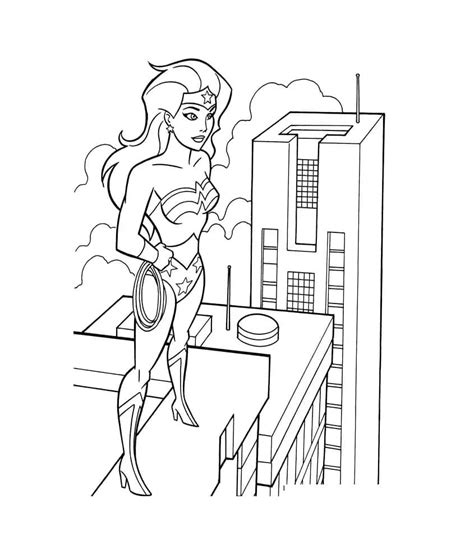 Coloriage Wonder Woman à imprimer sur ColoriageEnfant