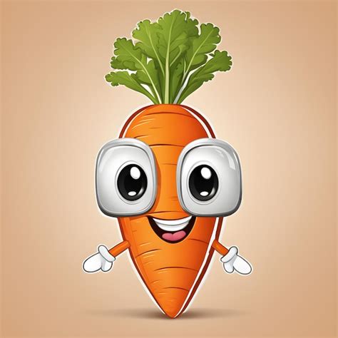 Premium Ai Image Cute And Happy Carrot Cartoon Character Vector Design