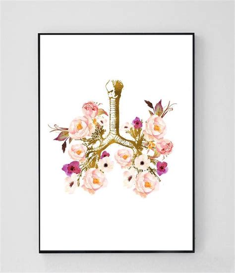 Human Anatomy Art Lung Art Doctors Gift Medical Art Doctor Office