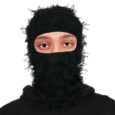 Distressed Balaclava Ski Mask For Men And Women Knitted Balaclava