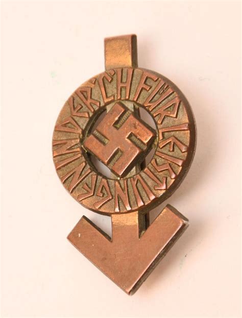 Regimentals GERMAN WWII HITLER YOUTH PROFICIENCY BADGE IN BRONZE