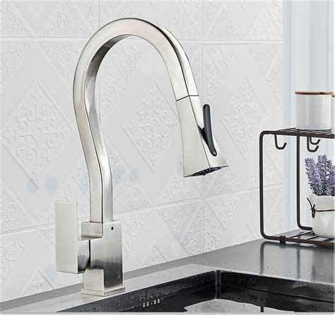 Kitchen Pull Out Faucets Black Tap Sink Mixer Two Function Single Handle Hot And Cold Water