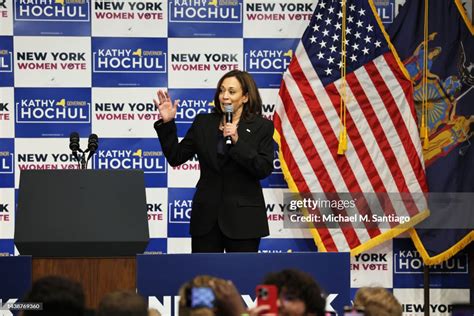 Vice President Kamala Harris Speaks During A New York Women “get Out