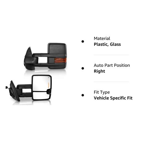 Perfit Zone Towing Mirrors Left Right Set For 07 14 Silverado Sierra