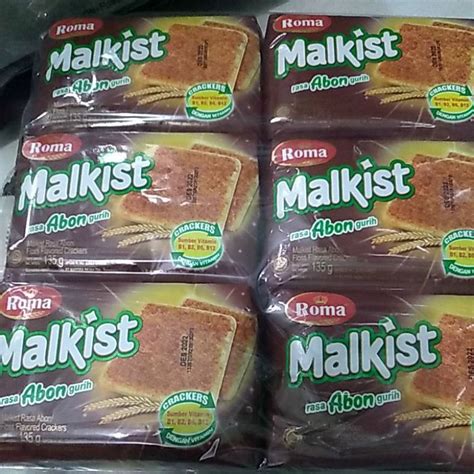 Jual Roma Malkist Abon Dan Crakers 135gr Isi 6 Bks Per Pack Shopee