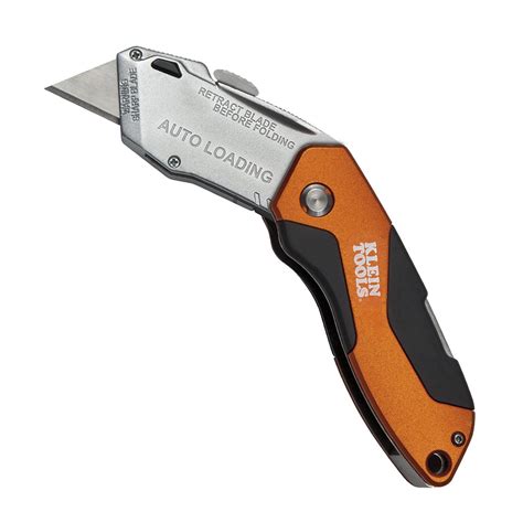 Klein Tools 44130 Auto-Loading Folding Retractable Utility Knife | FisherTools.com