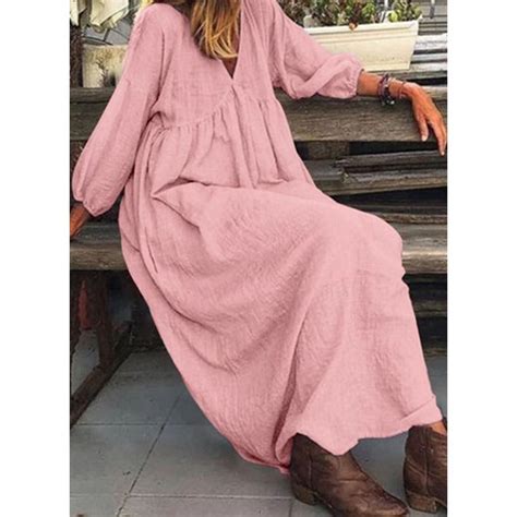 Sandbella Sukienka Maxi Oversize Owa Boho Z D Ugimi R Kawami