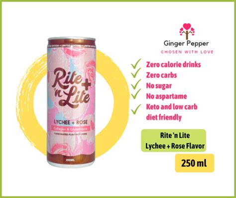 250 Ml Rite N Lite Lychee Rose Flavor With Collagen And Glutathione