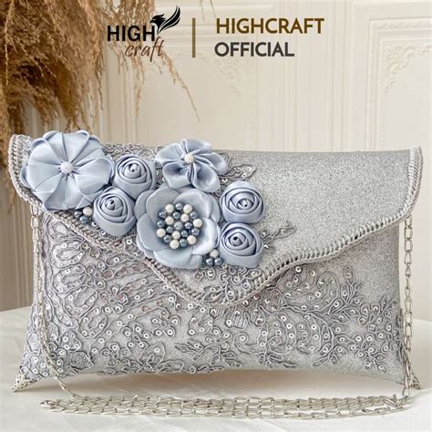 Jual Highcraft Clutch Pesta Wanita Tas Pesta Wanita Gliter Premium