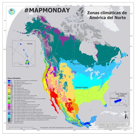 Zonas climáticas en América del Norte