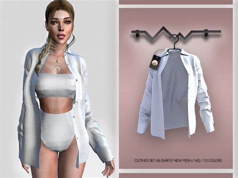 Busra Tr S Clothes Set Shirt Bd Sims Clothing Outfit Sets