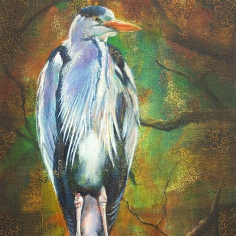 Heron 2 - Original painting - TheArtBoat