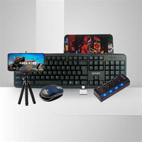 Kit Mobilador Gamer Completo Promoção Para Celular Teclado Mouse