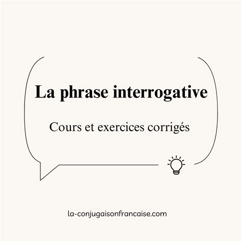 La Phrase Interrogative Cours Et Exercices Corrig S