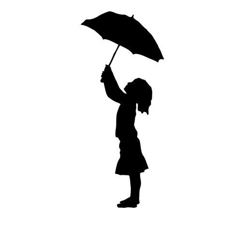 umbrella in the rain silhouette | Umbrella drawing, Silhouette clip art, Silhouette art