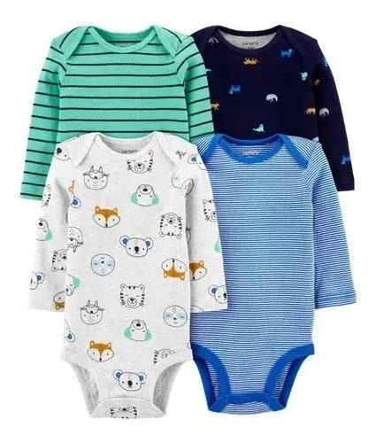 Kit Body Bebe Carters Manga Longa Menina Menino Original Frete grátis