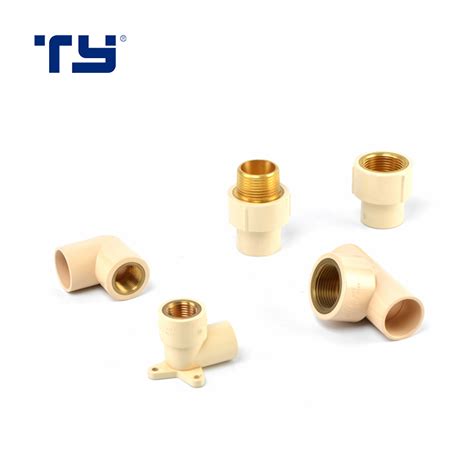 Cpvc Plastic Pipe Fitting Male And Female Adapter With Brass Threaded