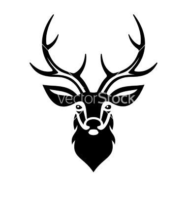 Deer design logo, Silhouette vector, Deer silhouette