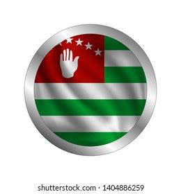 Waving Abkhazians Flag Flag Abkhazia Vector Stock Vector Royalty Free