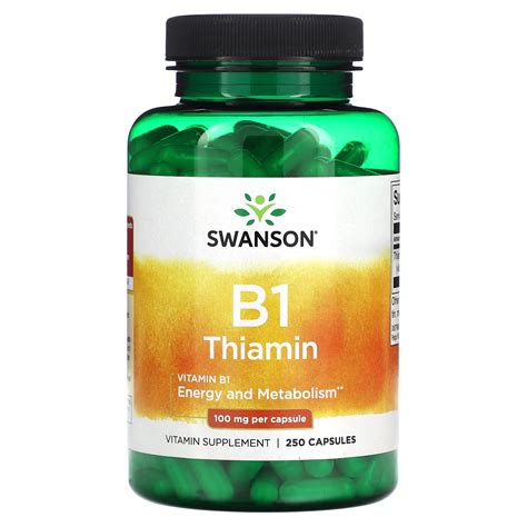 Swanson B1 Thiamin 100 Mg 250 Capsules