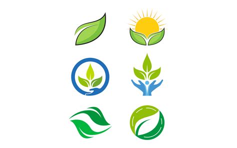 Ilustra O De Folha Verde Do Logotipo Eco Care