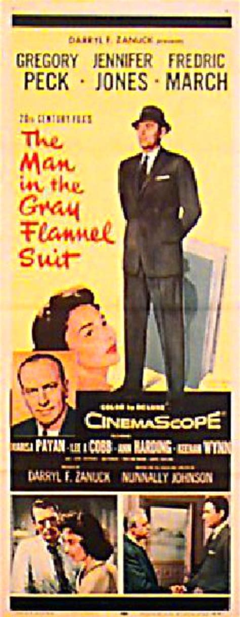 The Man in the Gray Flannel Suit Original 1956 U.S. Insert Movie Poster ...