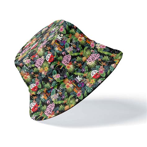 Album Icon The Wall Dsotm Pink Floyd Tropical Plants Bucket Hat